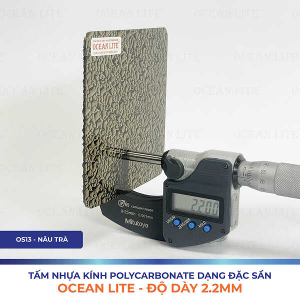 Tấm Nhựa Kính Polycarbonate Dạng Đặc Sần